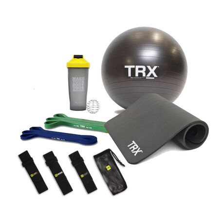 Базовий фітнес-набір TRX Light для функціональних занять із шейкером , з амортизаторами, фітболом та килимком