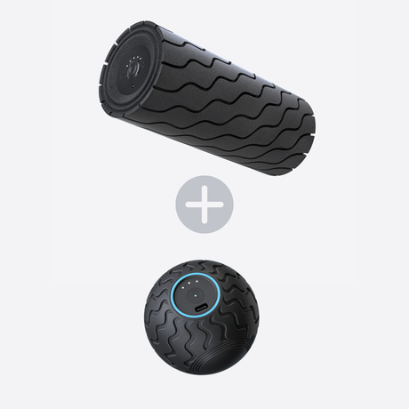 Комплект Масажний циліндр Theragun Wave Roller + Вібруючий масажний м'яч Theragun Wave Solo