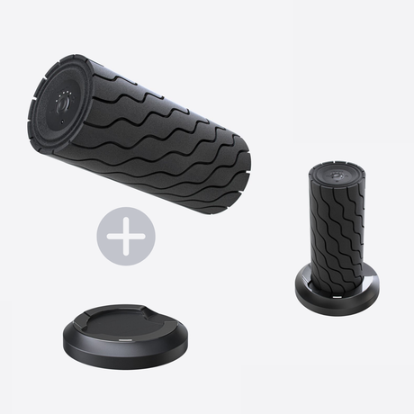 Комплект Масажний циліндр Theragun Wave Roller + Універсальний бездротовий зарядний модуль